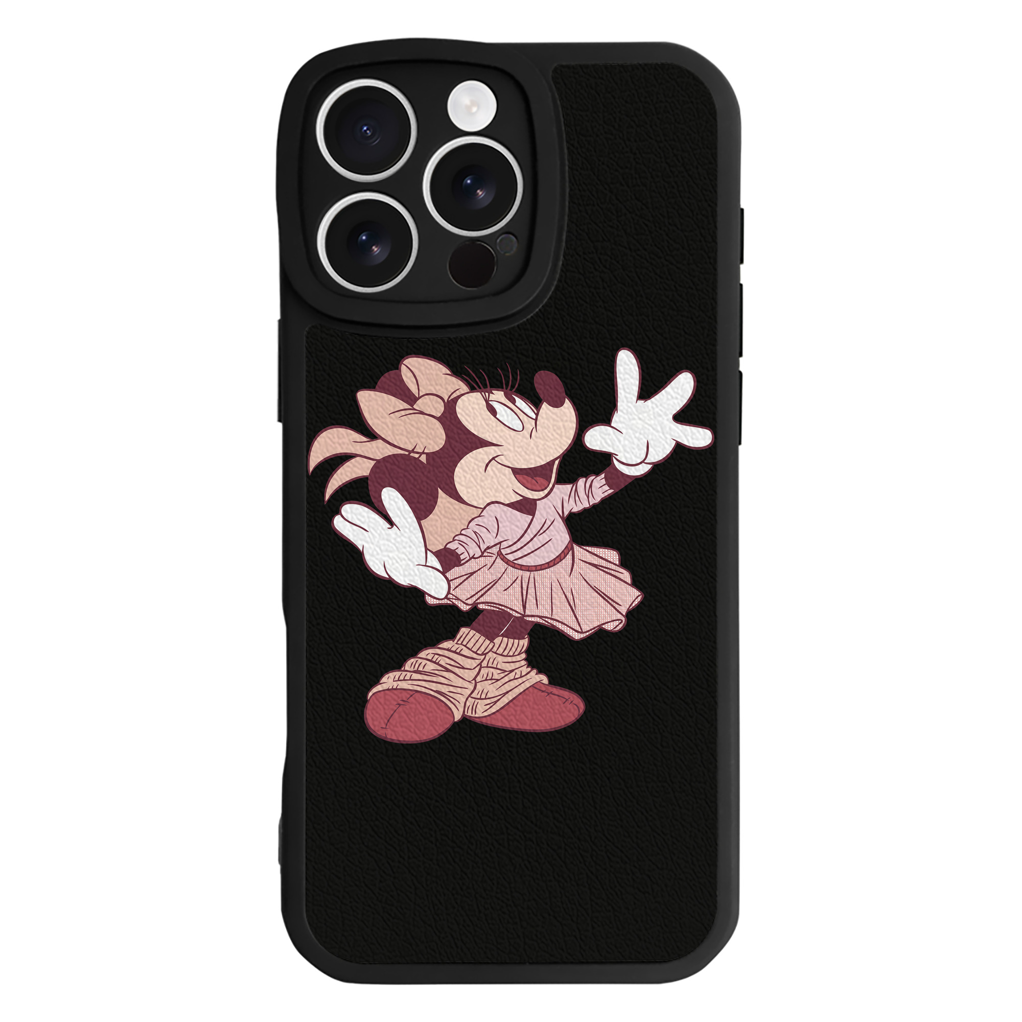 （画像用） ミッキーマウス Mickey Mouse 【iPhone 16シリーズ対応】シリコンスマホケース（レザー調） 材質：シリコン